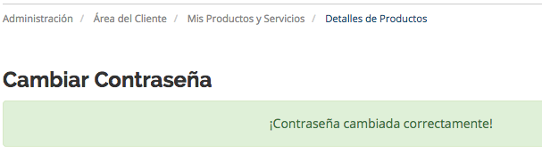 Cambiar Contraseña del cPanel