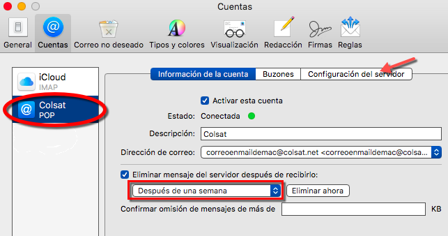 Paso 6 Configurar cuenta de correo en Mail de Mac